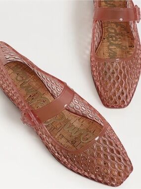 Sam Edelman Women’s Michaela Jelly Mary Jane Flats Pink Lily Size-8 NIB